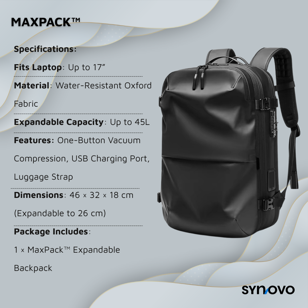 MaxPack™ Travel & Laptop Backpack