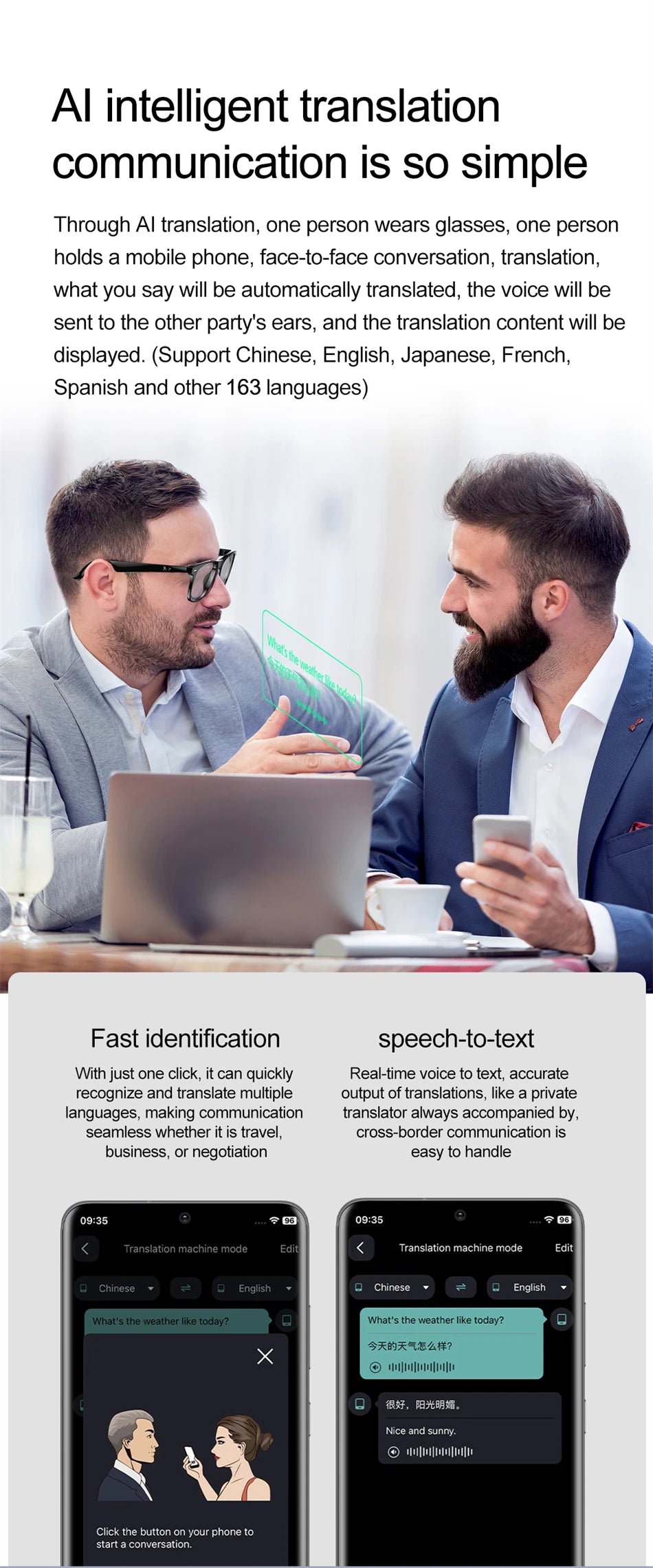 TransLens™ AI Smart Translate Glasses