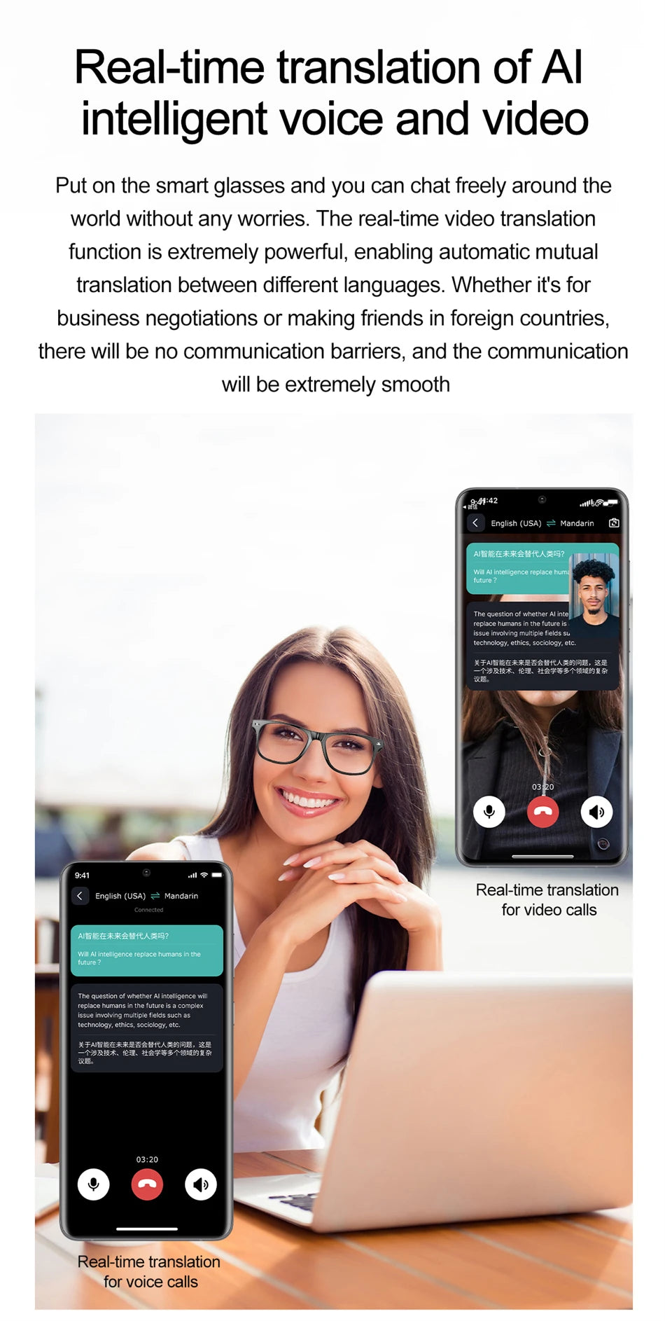 TransLens™ AI Smart Translate Glasses
