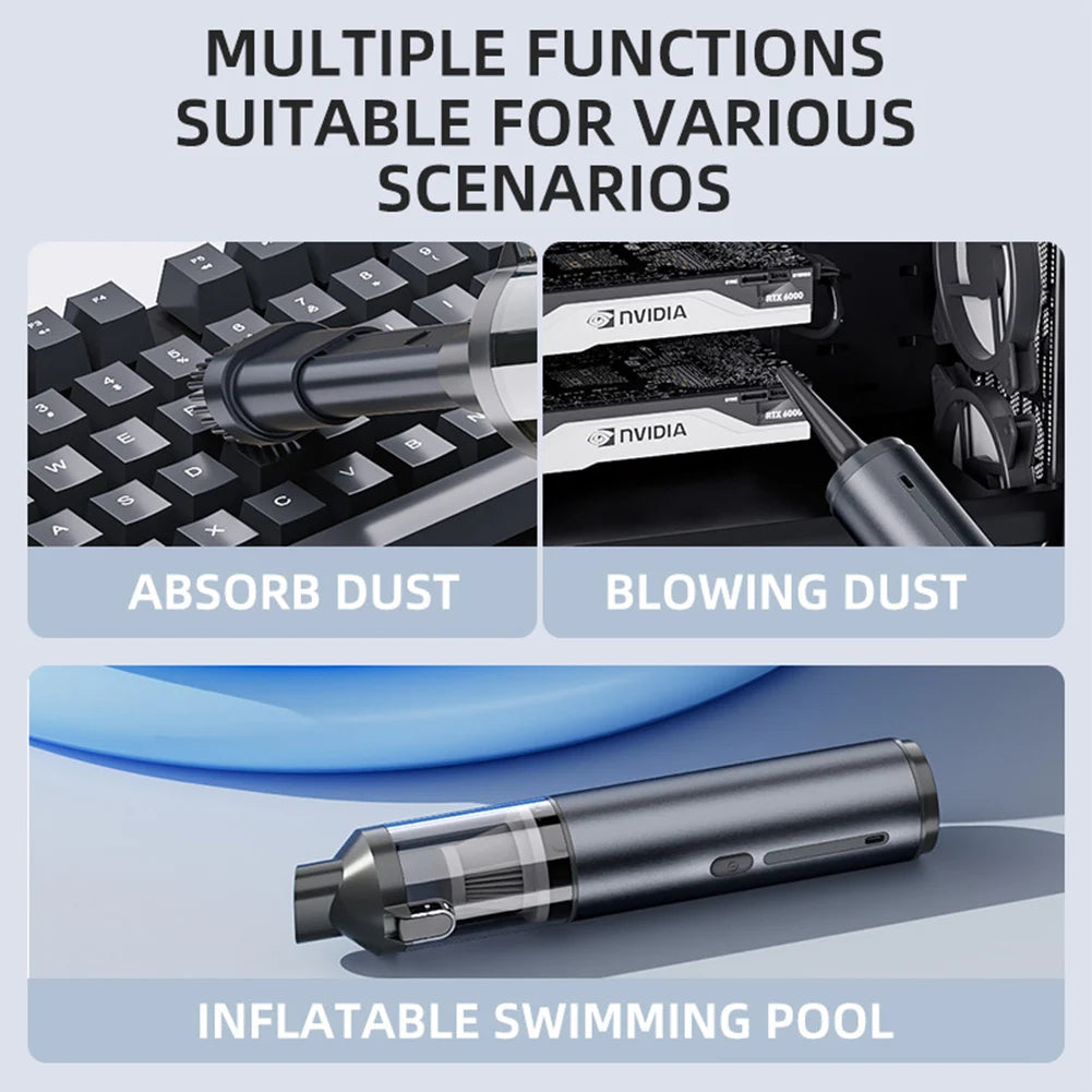 TurboClean™ 15000PA Car Vacuum