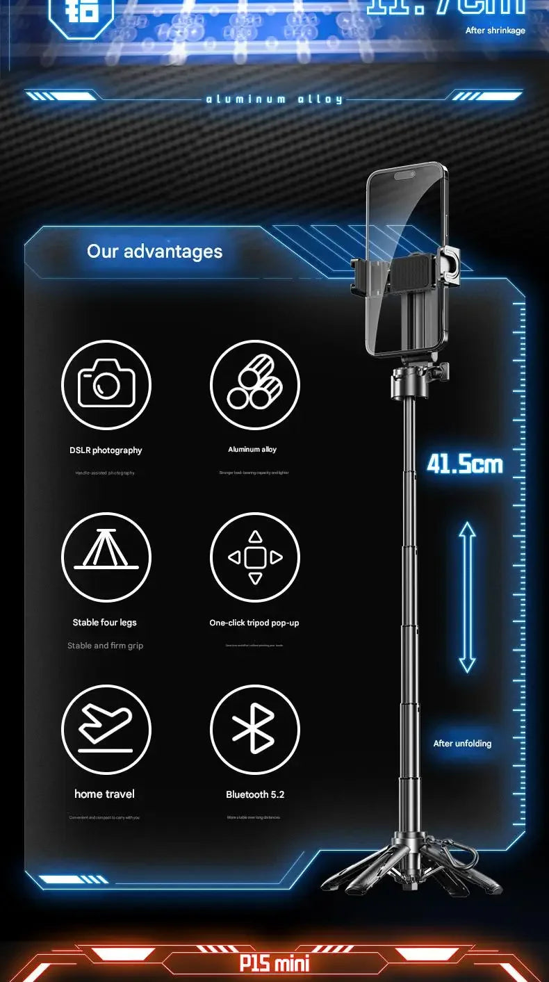 FlexGrip™ Mini Tripod Selfie Stick