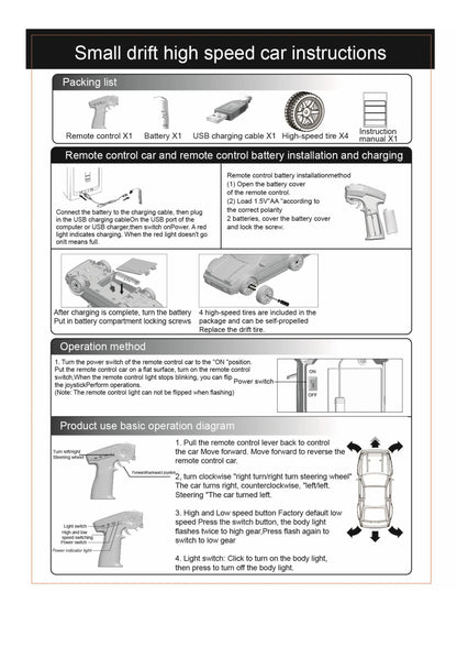 TurboRacer™ 1:24 4WD RC Car